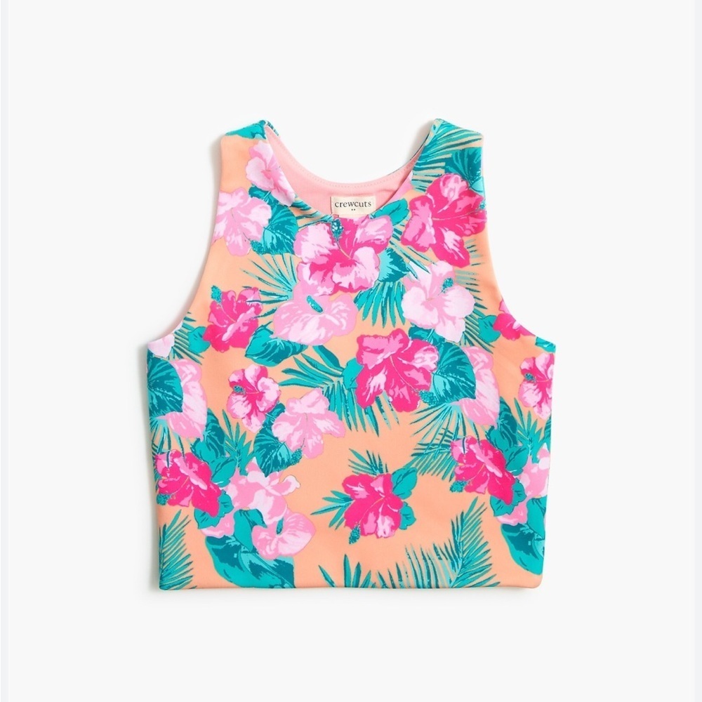 J. Crew Crewcuts Aloha Active Tank Sz M Girls